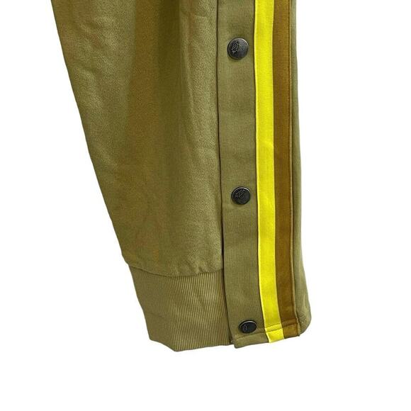Free People Movement Large Baby Got Track Snap Pants in Olive with Yellow Stripe - Picture 9 of 12